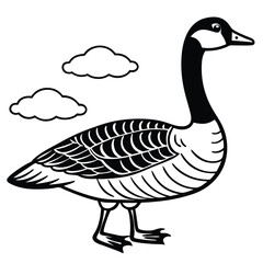 Canada Goose illustration flat vector design