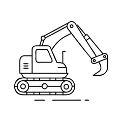 excavator icon, excavator vector illustration-simple illustration of excavator, perfect for excavator logos and icons