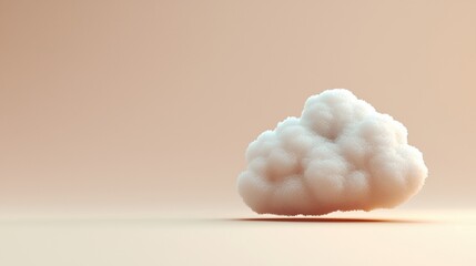 A fluffy white cloud symbolizes secure cloud storage data backup and online file sha services for efficient digital asset management and protection.