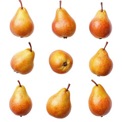 Pears isolated on transparent background