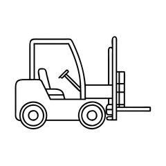 forklift icon, forklift vector illustration-simple illustration of forklift, perfect for forklift logos and icons