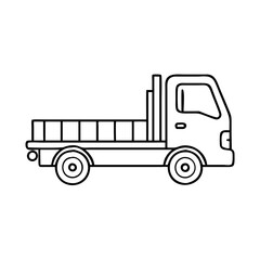 flatbed truck icon, flatbed truck vector illustration-simple illustration of flatbed truck, perfect for flatbed truck logos and icons