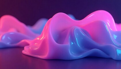 Pink and Blue Liquid Abstract: An abstract close-up shot of a vibrant pink and blue liquid, undulating in mesmerizing waves, creating a visually captivating and dynamic composition.
