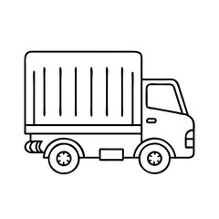 box truck icon, box truck vector illustration-simple illustration of box truck, perfect for box truck logos and icons