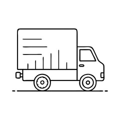 box truck icon, box truck vector illustration-simple illustration of box truck, perfect for box truck logos and icons