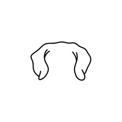Hand drawn dog ears vector illustration 