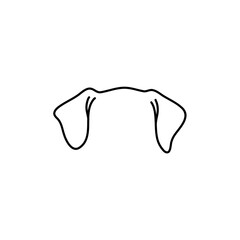 Hand drawn dog ears vector illustration 