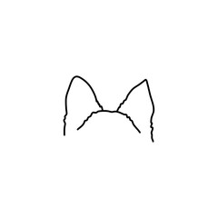 Hand drawn dog ears vector illustration 