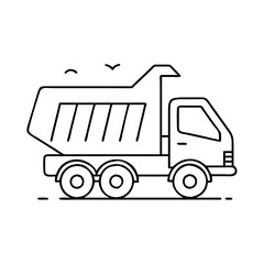 dump truck icon, dump truck vector illustration-simple illustration of dump truck, perfect for dump truck logos and icons