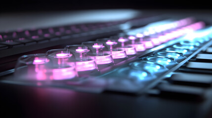 The Tactile Symphony of Digital Expression: Illuminated Typing on a Keyboard