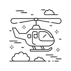 helicopter icon, helicopter vector illustration-simple illustration of helicopter, perfect for helicopter logos and icons