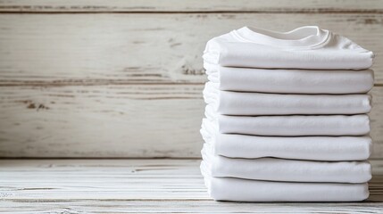 White t-shirts on a clean gradient background, showcasing simplicity and modern design.