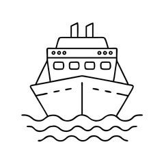 ferry icon, ferry vector illustration-simple illustration of ferry, perfect for ferry logos and icons