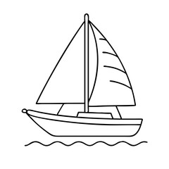 sailboat icon, sailboat vector illustration-simple illustration of sailboat, perfect for sailboat logos and icons