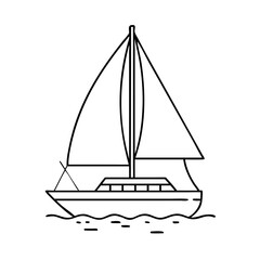 sailboat icon, sailboat vector illustration-simple illustration of sailboat, perfect for sailboat logos and icons