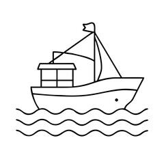 boat icon, boat vector illustration-simple illustration of boat, perfect for boat logos and icons