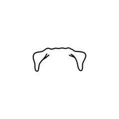 Hand drawn dog ears vector illustration 