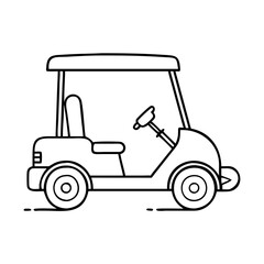 golf cart icon, golf cart vector illustration-simple illustration of golf cart, perfect for golf cart logos and icons