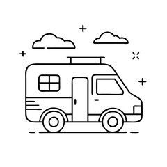 rv recreational vehicle icon, rv recreational vehicle vector illustration-simple illustration of rv recreational vehicle, perfect for rv recreational vehicle logos and icons
