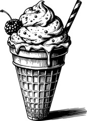 ice cream in a glass