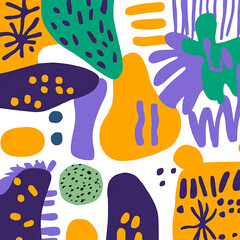 pattern with funny cartoon animals