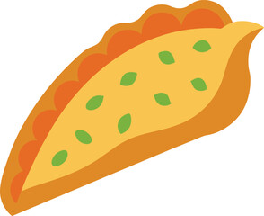 vector illustration of a slice of bread