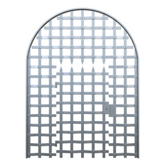 Dungeon Door, 3d illustration isolated on white background
