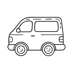 van icon, van vector illustration-simple illustration of van, perfect for van logos and icons