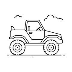 off road vehicle icon, off road vehicle vector illustration-simple illustration of off road vehicle, perfect for off road vehicle logos and icons