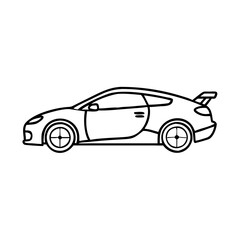 sports car icon, sports car vector illustration-simple illustration of sports car, perfect for sports car logos and icons