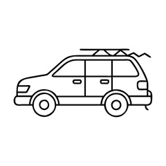 station wagon icon, station wagon vector illustration-simple illustration of station wagon, perfect for station wagon logos and icons