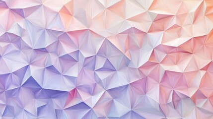 Obraz premium A geometric pattern of overlapping triangles in various pastel shades of pink, purple, and blue.