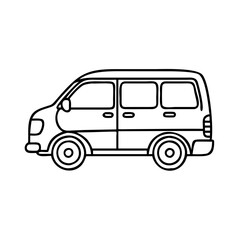 minivan icon, minivan vector illustration-simple illustration of minivan, perfect for minivan logos and icons