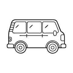 minivan icon, minivan vector illustration-simple illustration of minivan, perfect for minivan logos and icons