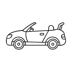 convertible icon, convertible vector illustration-simple illustration of convertible, perfect for convertible logos and icons