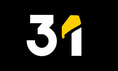 excavation number yellow logo simple modern unique