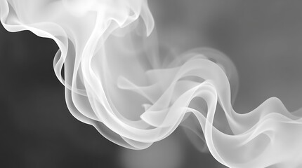 Fototapeta premium Abstract White Smoke Flowing on Grey - Dynamic Vapor Texture
