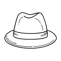 trilby icon, trilby vector illustration-simple illustration of trilby, perfect for trilby logos and icons