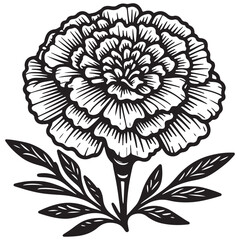 black and white flower vector