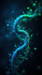 Stunning depiction of a GLUT1 molecule with vibrant green and blue highlights.