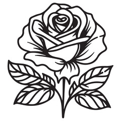 black and white flower vector