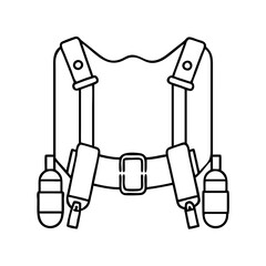 bandoliers icon, bandoliers vector illustration-simple illustration of bandoliers, perfect for bandoliers logos and icons