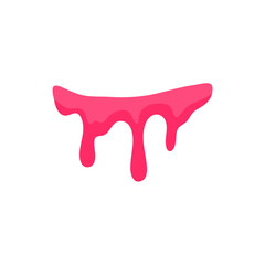 Pink ice cream melted