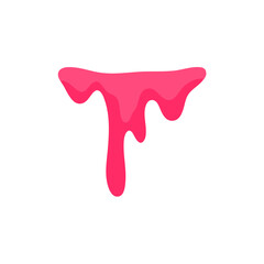 Pink ice cream melted