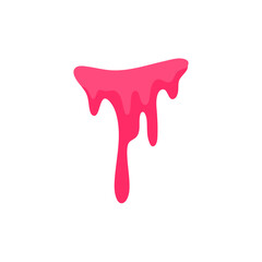 Pink ice cream melted