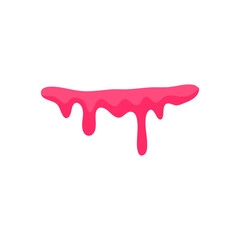 Pink ice cream melted