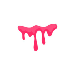 Pink ice cream melted