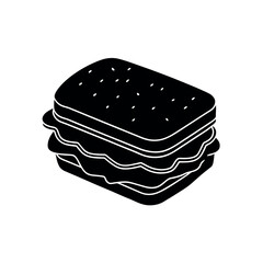 Sandwich Silhouette Illustration