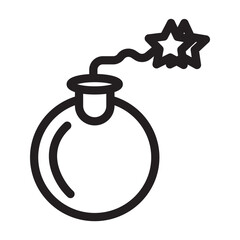 Bomb icon,vector illustration. Flat design style. vector bomb icon illustration isolated on White background, bomb icon Eps10. bomb icons graphic design vector symbols.