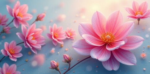 intricate flower-like swirls in soft pastel colors, vector graphics, flourishes, decoration